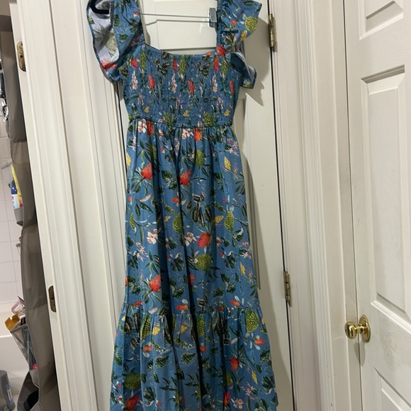 NWOT Olivia James Brooke Dress, Tropicalia Sea Mist Sz Med - Picture 6 of 7